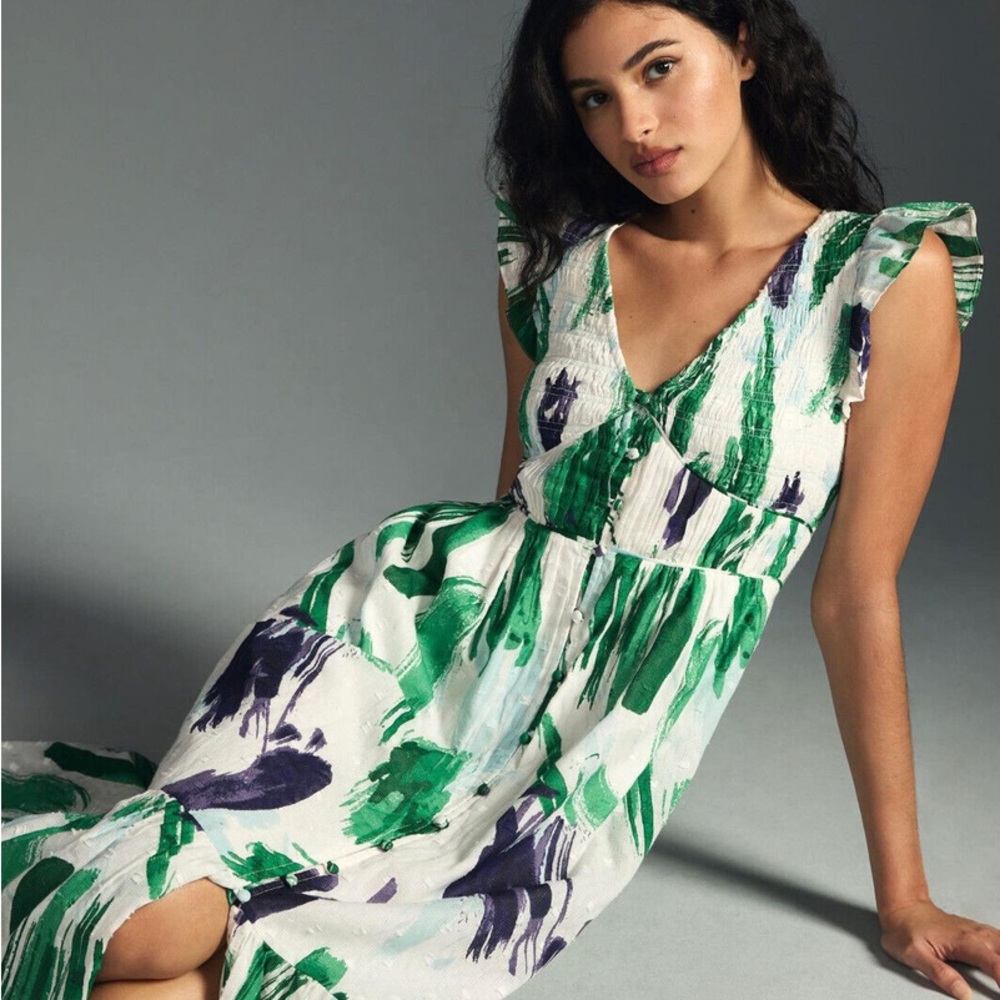 Anthropologie The Peregrine Midi Dress Size Medium Midi Dress